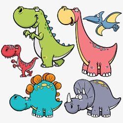 动漫恐龙卡通的恐龙可爱高清图片