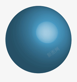 蓝色立体圆球素材