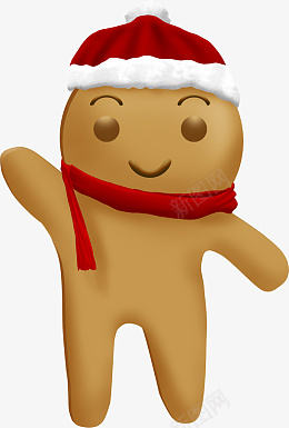圣诞节饼干小人打招呼psd免抠素材_新图网 https://ixintu.com 圣诞节 圣诞节饼干小人 打招呼 带着圣诞帽的小人饼 圣诞帽
