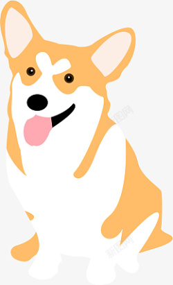 可爱狗狗插画素材