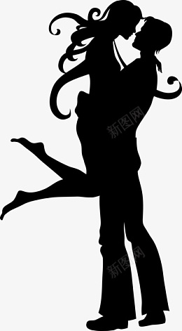 黑色情侣剪影素材png免抠素材_新图网 https://ixintu.com 黑色 情侣 剪影 美女