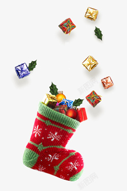 圣诞节圣诞树袜子素材
