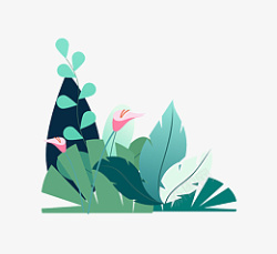 植物装扮绿色植物卡通素材元素高清图片