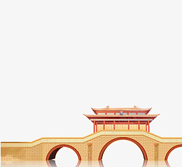 中国风拱桥阁楼元素png免抠素材_新图网 https://ixintu.com 中国风 拱桥 阁楼 手绘