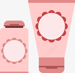 粉色可爱护肤品设计图素材