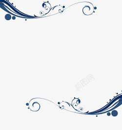 海洋婚礼蓝色矢量通用波浪装饰边框驳高清图片