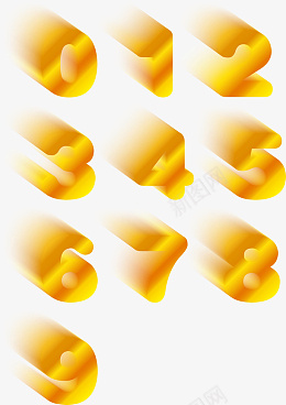0到9金色渐变数字png免抠素材_新图网 https://ixintu.com 到 9 金 色 渐 变 数 字