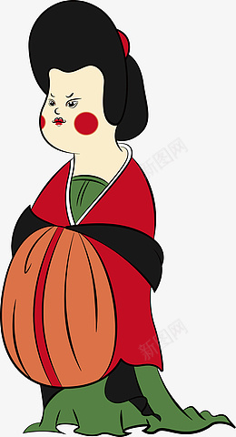 唐朝仕女国潮风卡通人物png免抠素材_新图网 https://ixintu.com 唐朝仕女 国潮风 卡通人物 手绘