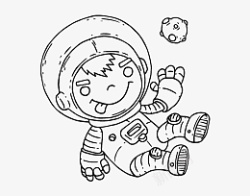 外层绘制宇航员着色书外层空间绘画宇航员高清图片