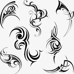 刺青logo精致黑色纹身刺青矢量素材高清图片
