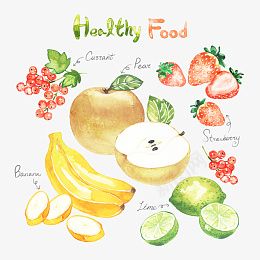 水果绿色食物png免抠素材_新图网 https://ixintu.com 草莓 樱桃 柠檬 香蕉