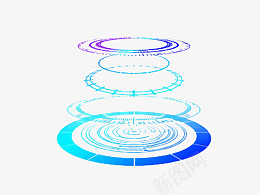 科技圆环光效png免抠素材_新图网 https://ixintu.com 科技 科学 圆环 圆圈