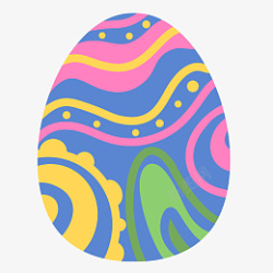 复活节矢量彩绘彩绘复活节彩蛋高清图片