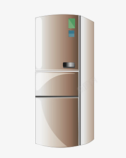 电冰箱插画卡通棕色冰箱插画高清图片