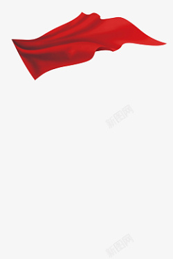 红色飘带背景元素素材