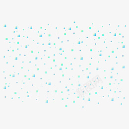 蓝绿小方块随机分布png免抠素材_新图网 https://ixintu.com 蓝绿色 随机 小方块 背景