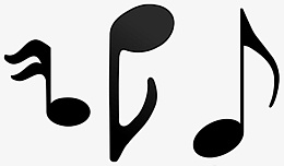 黑白的音乐符号png免抠素材_新图网 https://ixintu.com 黑白 音乐 音符 免扣