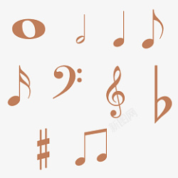 音乐音符标识素材