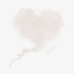 烟雾粉末心形桃心水墨爆炸云矢量设计元素素材
