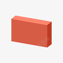 砖砖头红砖红色长方体图标