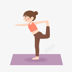 瘦身女孩做瑜伽女孩健身锻炼高清图片