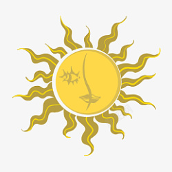 太阳表情太阳欧式华丽神秘高清图片