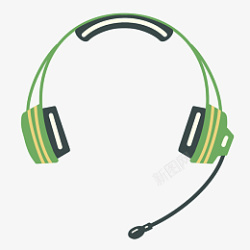 绿色的电子产品新闻监听耳机耳麦高清图片