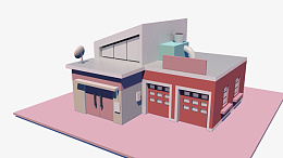 可爱粉色卡通屋子立体3D效果图psd免抠素材_新图网 https://ixintu.com 卡通 粉色 小屋 3D