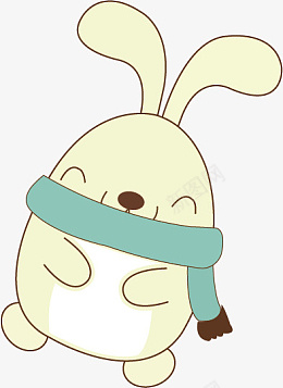 戴围巾的小兔子png免抠素材_新图网 https://ixintu.com 围巾 兔子 卡通 宠物