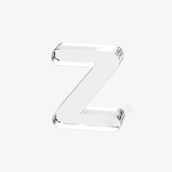 立体水晶透明字母zz素材