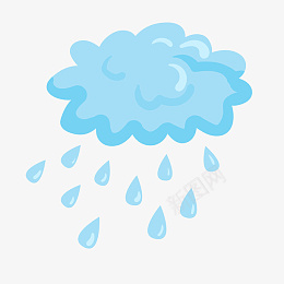 手绘雨水云朵插画png免抠素材_新图网 https://ixintu.com 蓝色的云朵 降雨的云朵 卡通插画 手绘插画 下雨 水滴 细雨 雨水 雨滴 雨珠