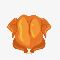 烤鸡食材手绘肉类烤鸡插画高清图片