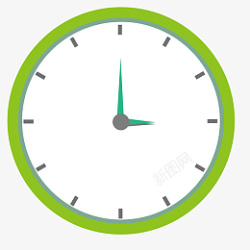 钟表圆盘绿色钟表装饰素材免费高清图片