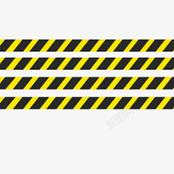 黄色警戒带黄黑斜纹警戒线高清图片