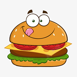 美味的卡通汉堡ai免抠素材_新图网 https://ixintu.com 嘴馋 汉堡 美味 卡通