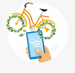 绿色出行共享单车卡通图标png免抠素材_新图网 https://ixintu.com 自行车 共享单车 绿色 公共交通