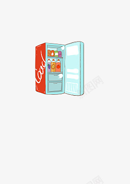 冰箱开门的冰箱png免抠素材_新图网 https://ixintu.com 冰箱 夏天 家具 电器 插画
