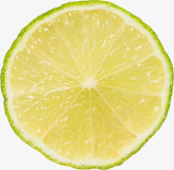 一个绿皮的柠檬片素材