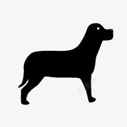 黑色狗狗图标黑色狗图标动物图标素材