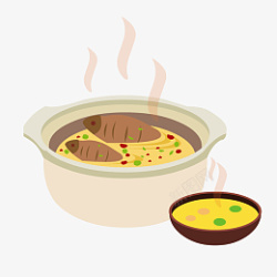 冬季美食砂锅炖鱼汤素材