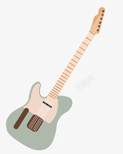 漂亮的吉他吉他乐器伴奏插画高清图片