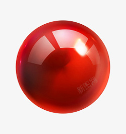 红色立体圆球高清图片