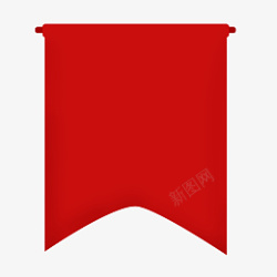 红卷轴卡通矢量中国红卷轴旗帜高清图片
