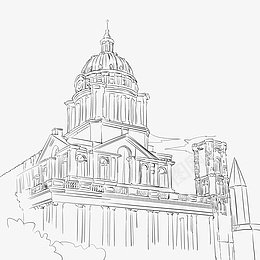 线描欧式教堂png免抠素材_新图网 https://ixintu.com 欧式建筑 教堂 线描 线稿