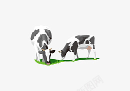奶牛牛奶吃草png免抠素材_新图网 https://ixintu.com 奶牛 吃草 牛奶 草地