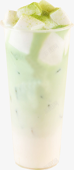 抹茶白玉豆腐png免抠素材_新图网 https://ixintu.com 抹茶 奶茶 饮品 果冻