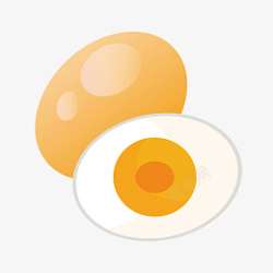 白煮蛋煮蛋白水煮蛋食物插画高清图片