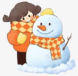 冬天小女孩堆雪人png免抠素材_新图网 https://ixintu.com 女孩 雪人 冬天 围巾 堆雪人 下雪 手绘