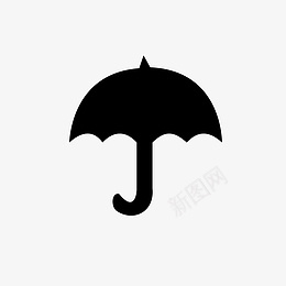 雨伞元素图标黑色png免抠素材_新图网 https://ixintu.com 雨伞 元素 图标 图形