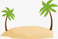 矢量海岛椰子树素材